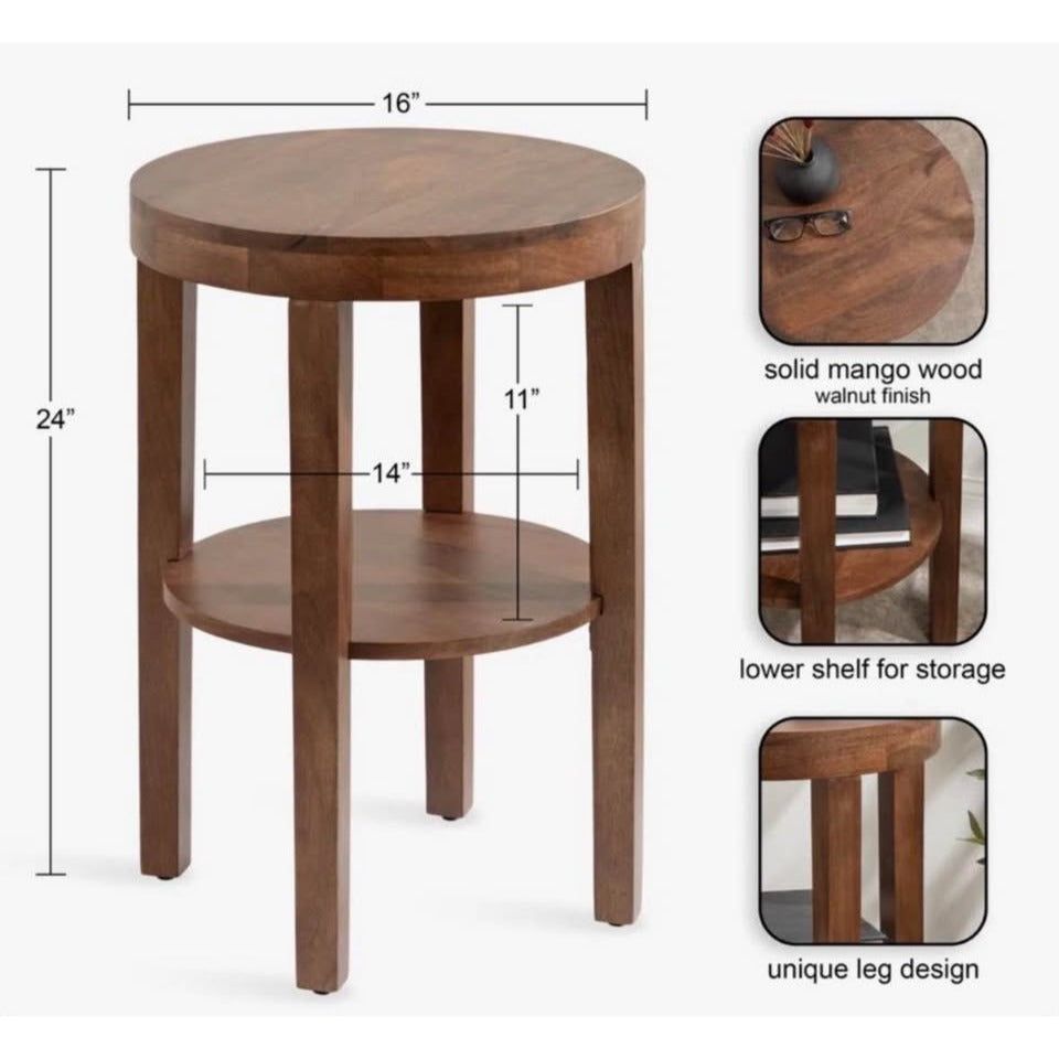 KELLY CLARKSON HOME Solid Wood End Table