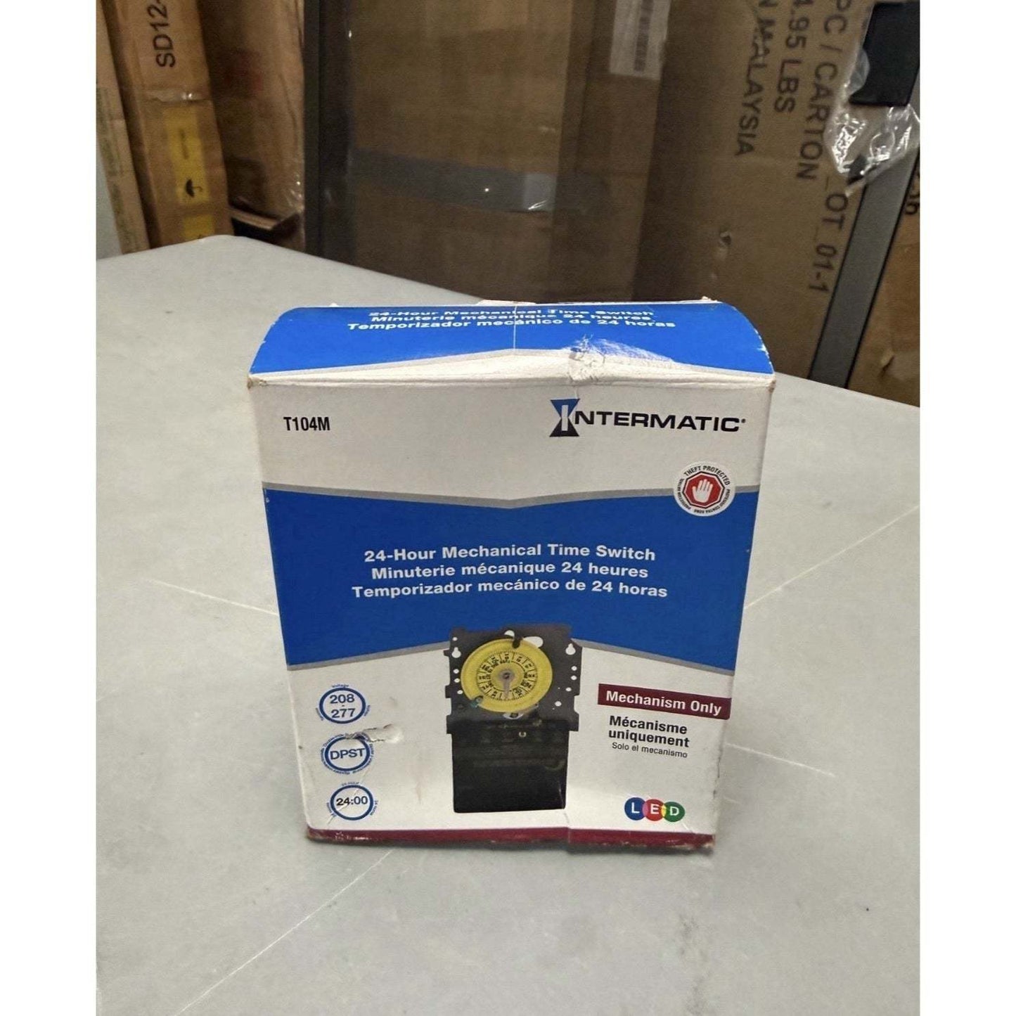 Intermatic T100 Series 40 Amp 24-Hour Mechanical Timer SPST 120 VAC Gray