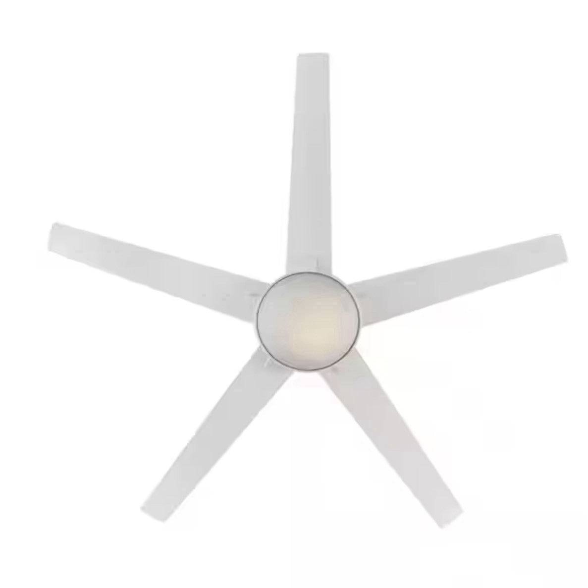 Hampton Bay Belvoy 70 in. Indoor Matte White Ceiling Fan Adjustable White LED