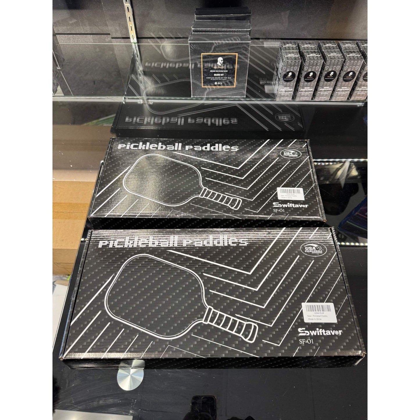 Carbon Fiber Pickleball Paddle, Carbon Fiber Surface (CFS) Pickle Ball Paddles with 16mm Honeycomb Core, Lightweight, Shock-Absorbing Paddle with Anti-Slip Grip, Ideal for Novice & Pro Players