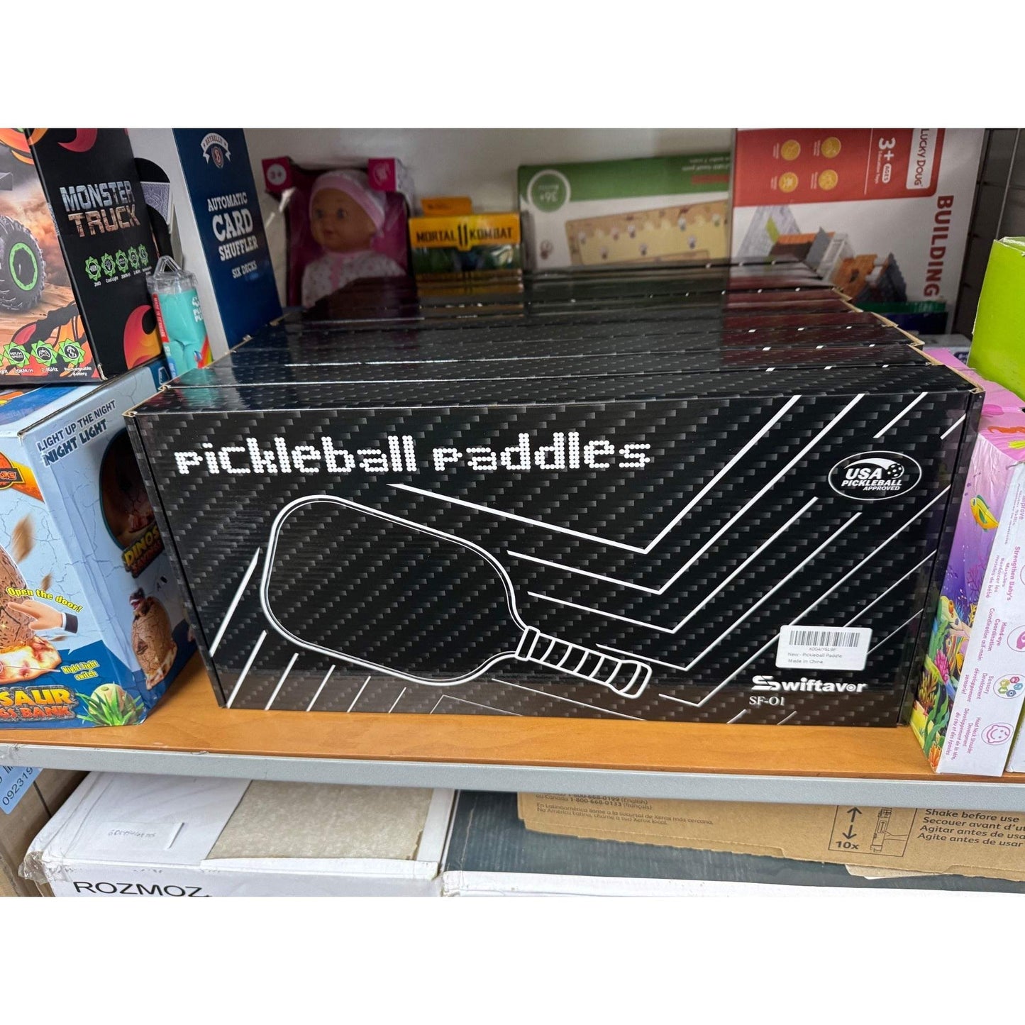 Carbon Fiber Pickleball Paddle, Carbon Fiber Surface (CFS) Pickle Ball Paddles with 16mm Honeycomb Core, Lightweight, Shock-Absorbing Paddle with Anti-Slip Grip, Ideal for Novice & Pro Players