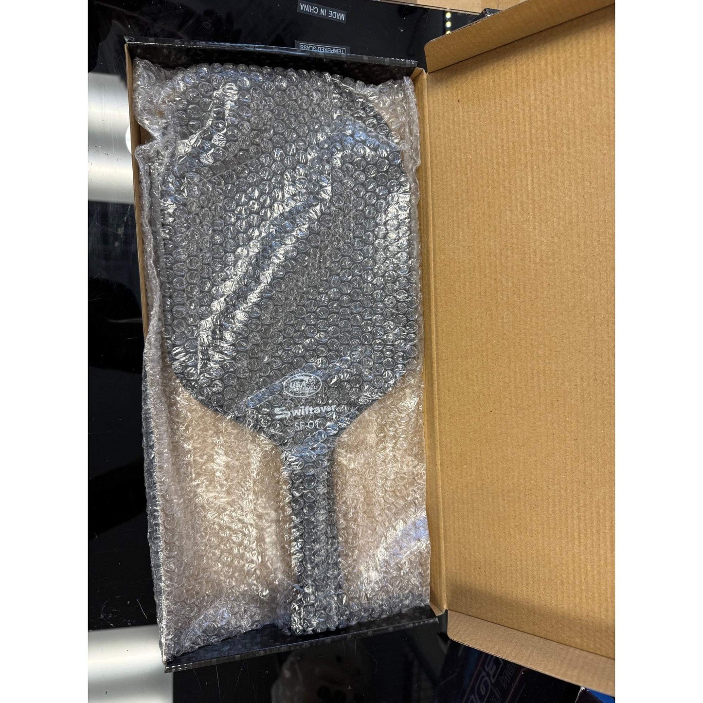Carbon Fiber Pickleball Paddle, Carbon Fiber Surface (CFS) Pickle Ball Paddles with 16mm Honeycomb Core, Lightweight, Shock-Absorbing Paddle with Anti-Slip Grip, Ideal for Novice & Pro Players