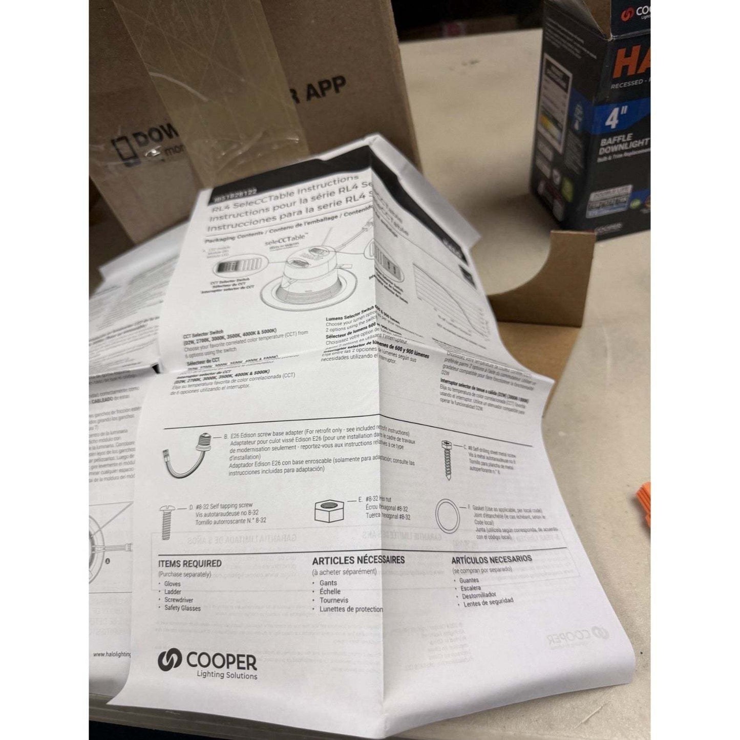 Halo RL 4 In. Canless Recessed LED Downlight, 600/900Lm, 5CCT RL4LS9FSD2W1EWH