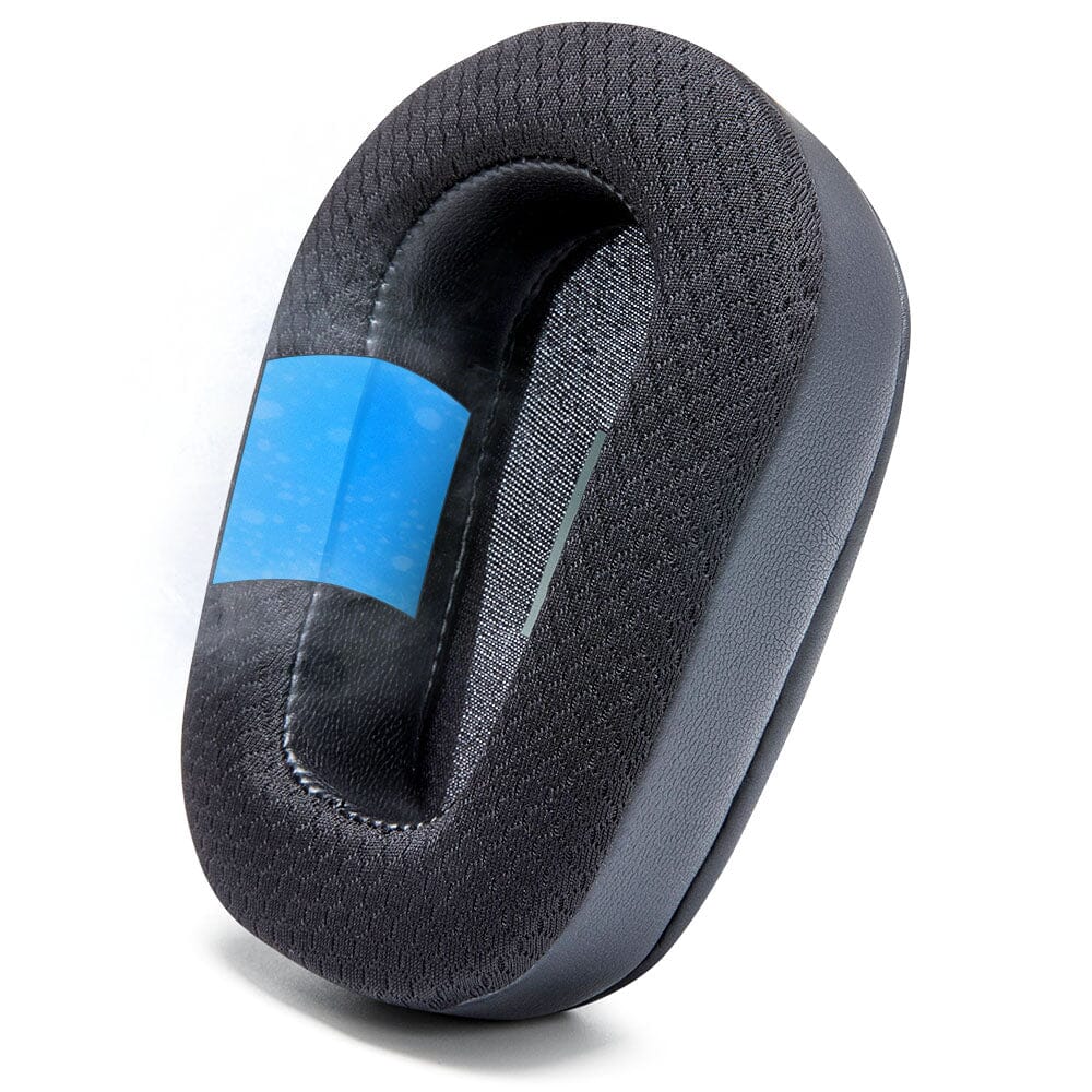 Logitech G Series cooling gel earpads for G933 G935 headsets with dual-layer memory foam and enhanced comfort