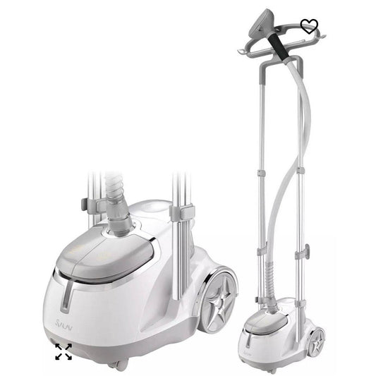 SALAV GS45-DJ Silver Garment Steamer with dual telescopic bar and 1500W power in open box condition