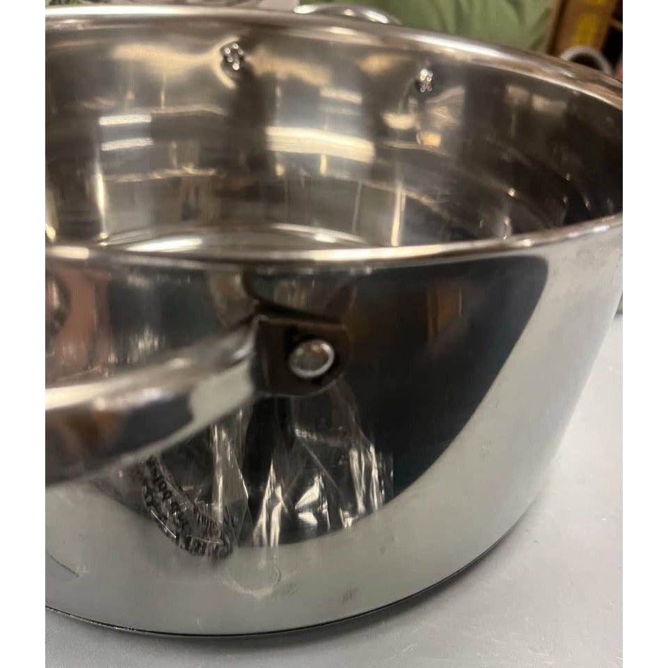Used Good Condtion Sedona Kitchen 10-Qt Stainless Steel Casserole & Lid