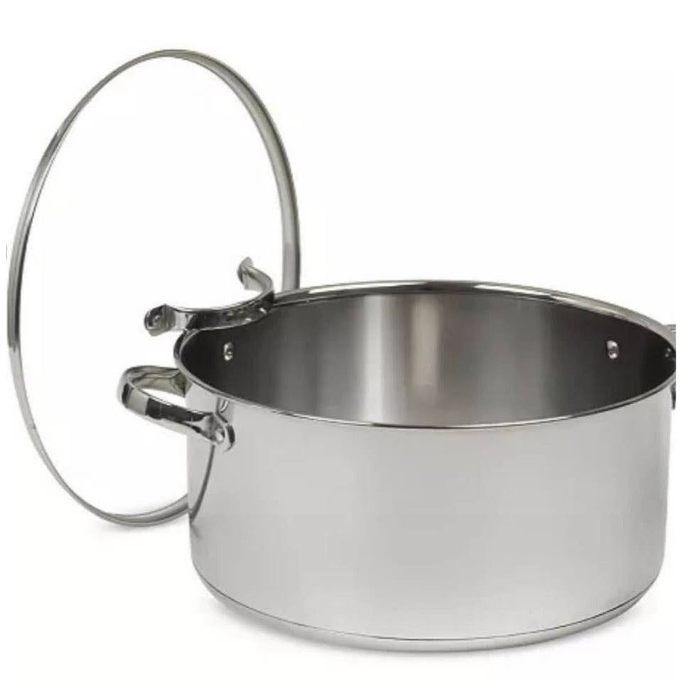 Used Good Condtion Sedona Kitchen 10-Qt Stainless Steel Casserole & Lid