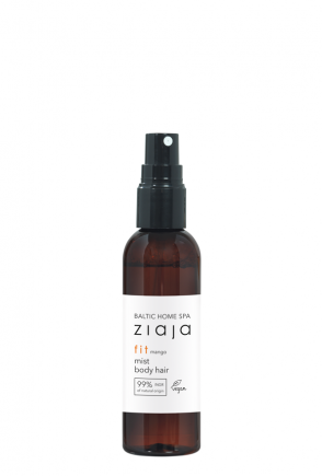 Baltic Home Spa fit mist for body and hair in a brown spray bottle with white label
