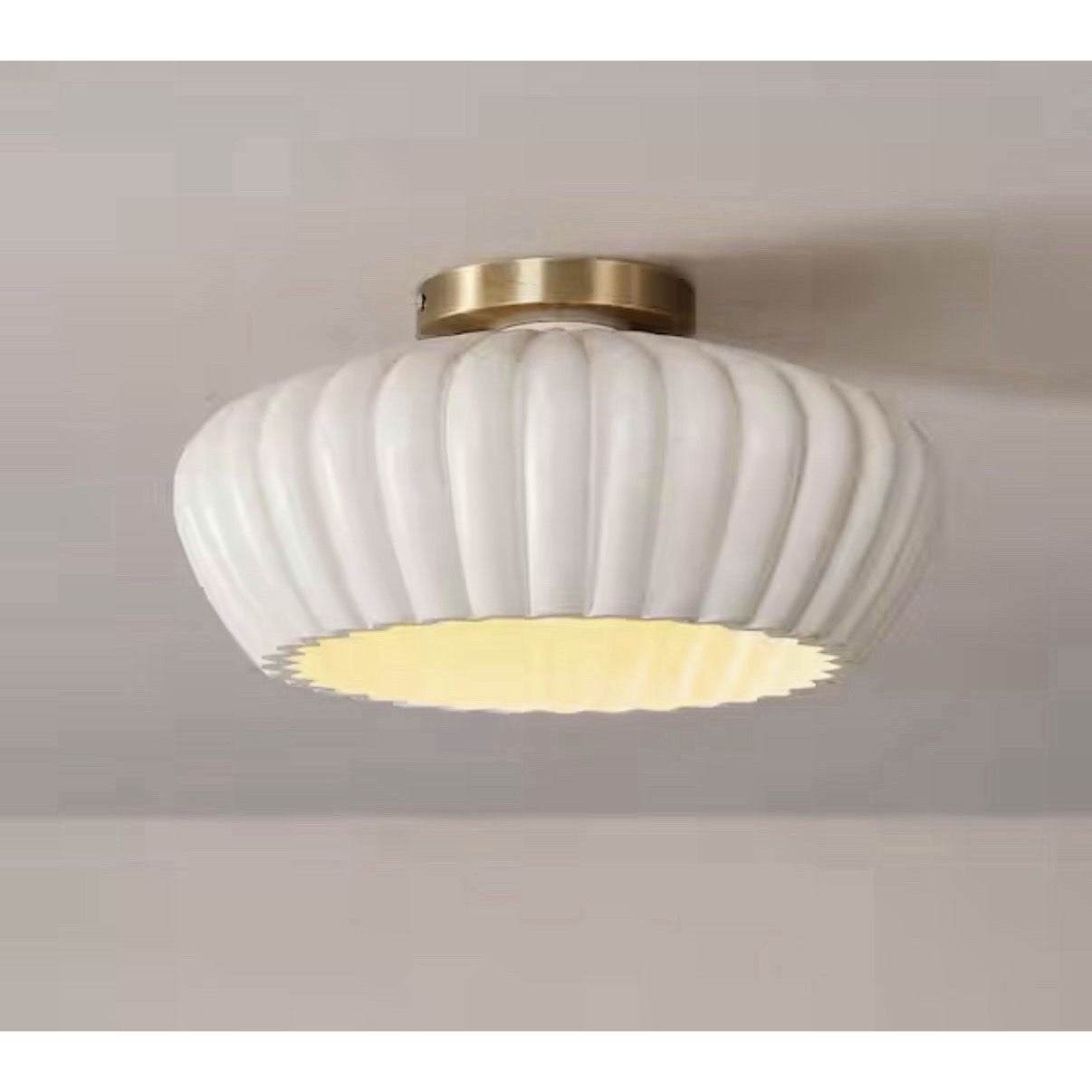 Globe Electric Dune 1-Light Flush Mount Ceiling Light with brass finish and cream resin shade missing instruction manual