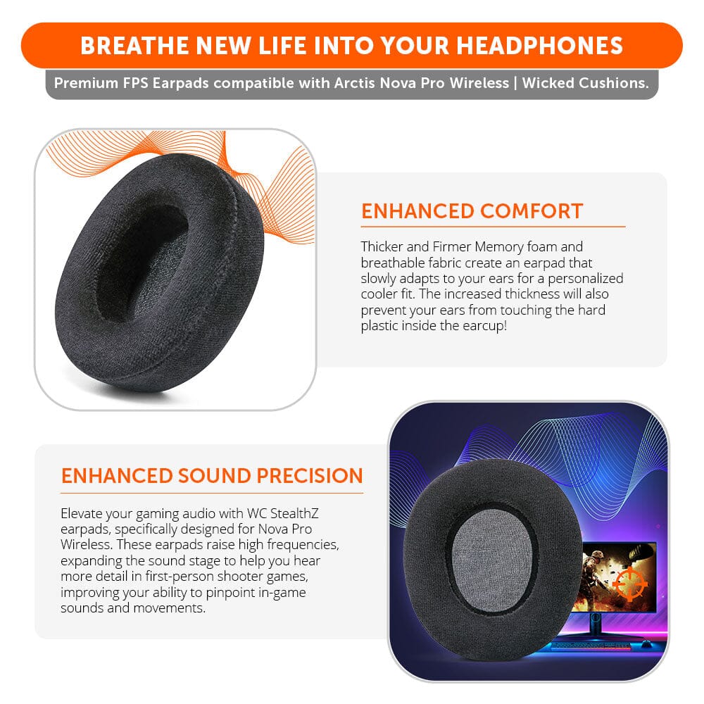 Nova Pro Wireless Earpads - WC StealthZ