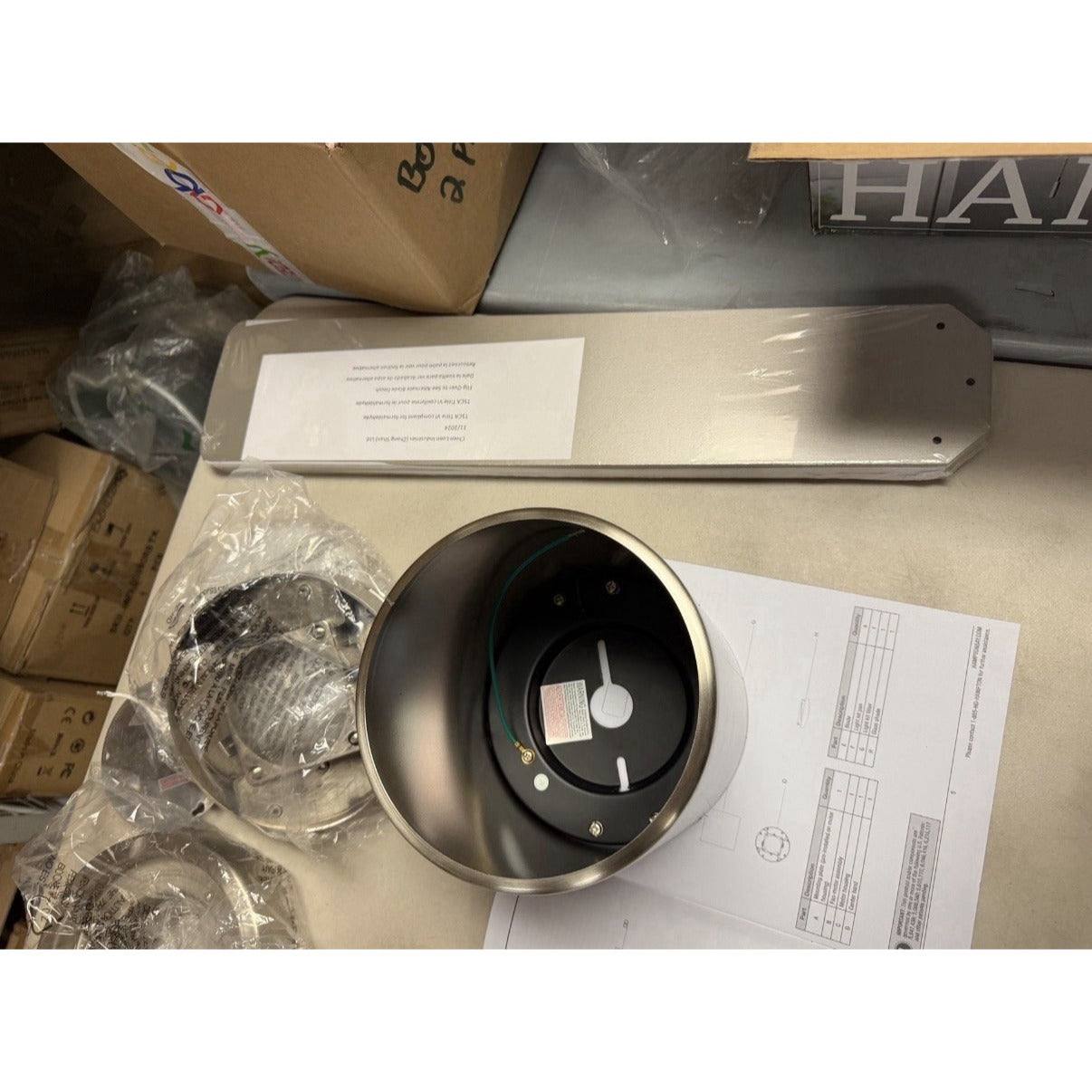 Hampton Bay Scenic 52 in Integrated LED Indoor Brushed Nickel Hugger Ceiling Fan