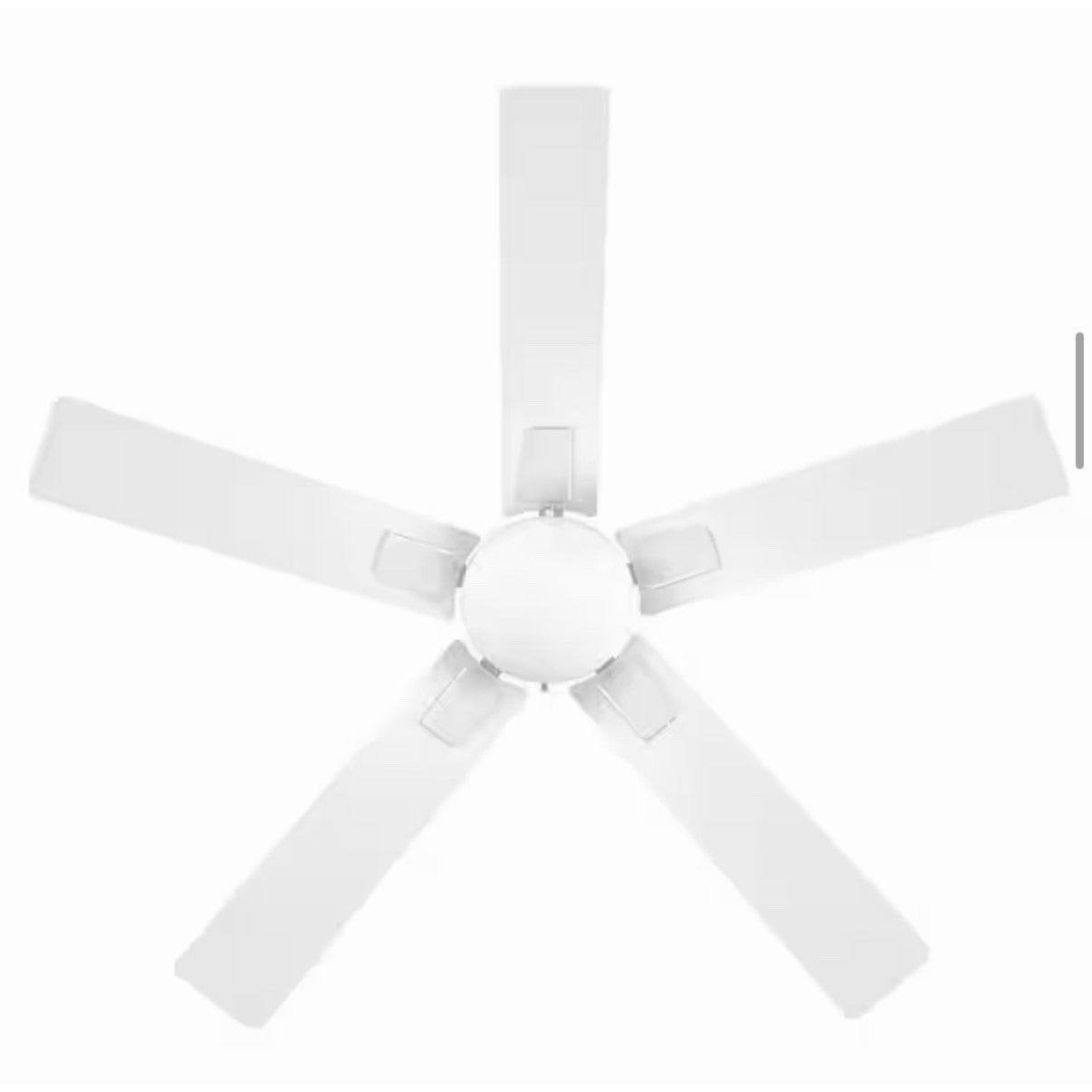 Hampton Bay 52" Corwin Indoor/Outdoor Matte White LED Ceiling Fan with Light Kit