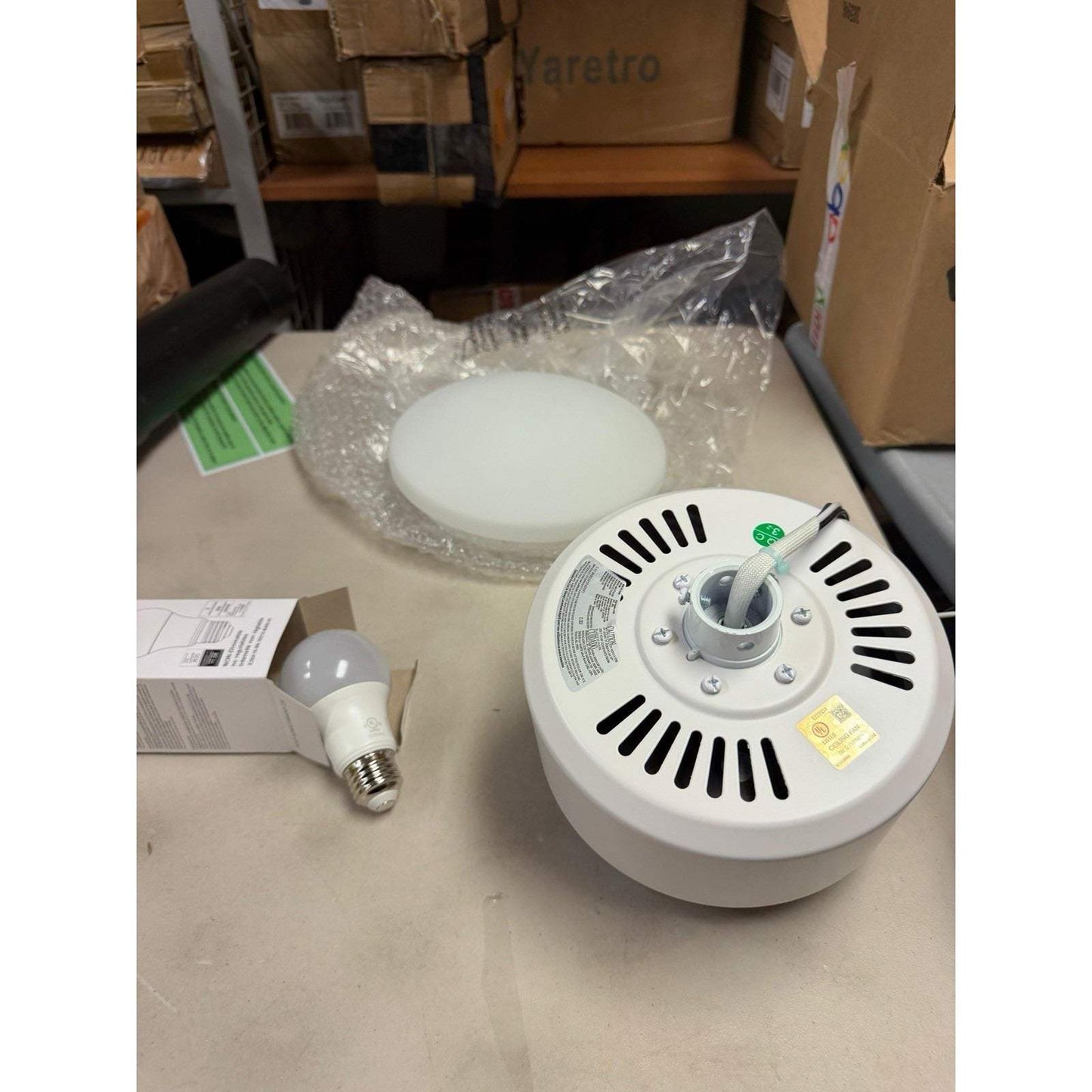 Hampton Bay 52" Corwin Indoor/Outdoor Matte White LED Ceiling Fan with Light Kit