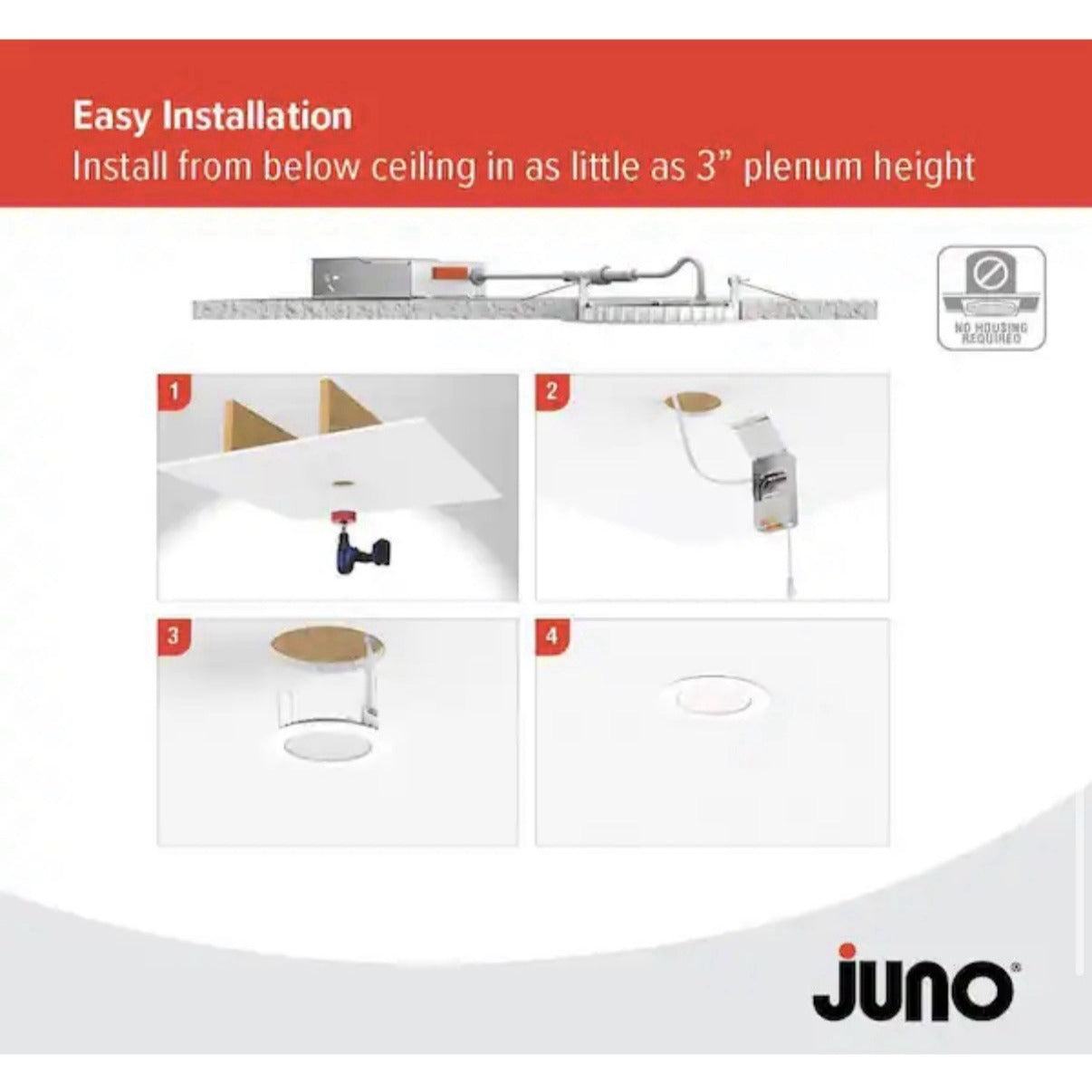 Juno Contractor Select WF 4 in. Adjustable Lumen & CCT Canless IC Rated Dimmable