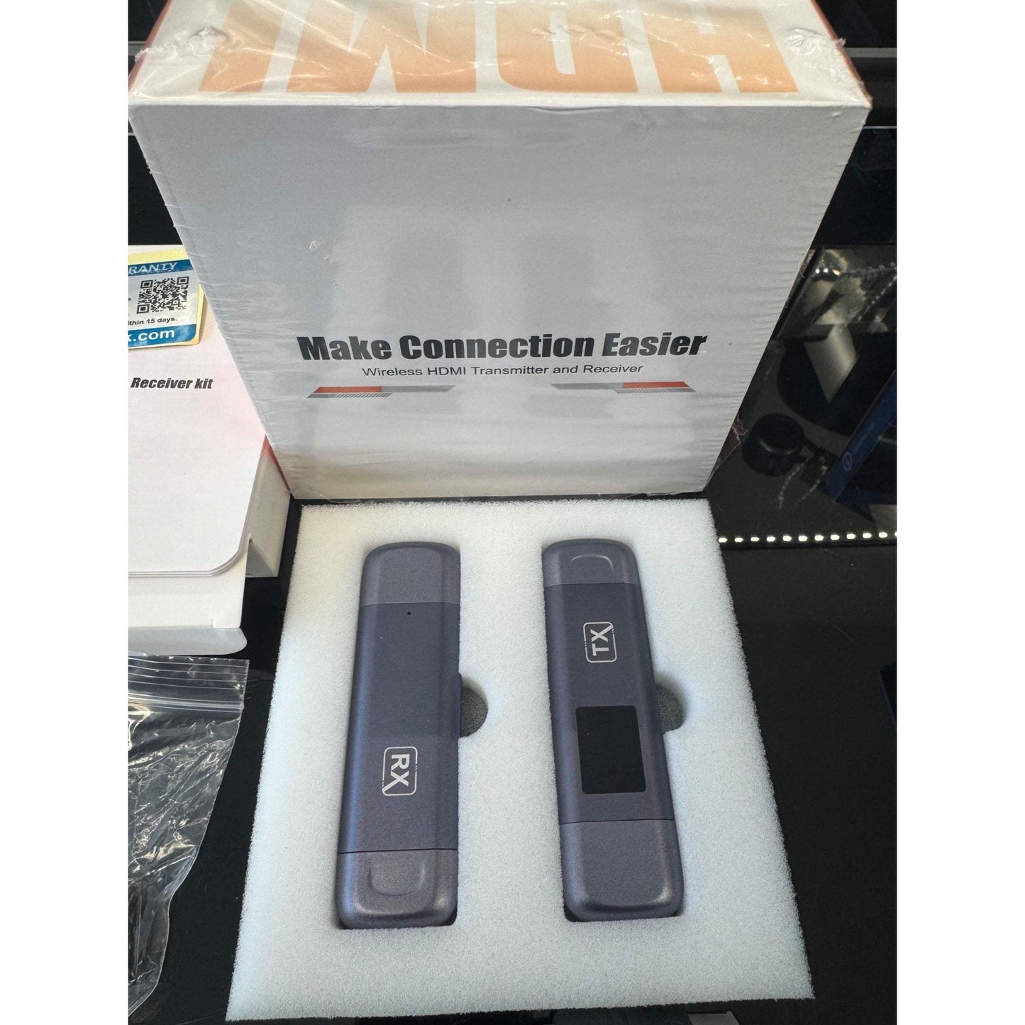 TTQ Wireless HDMI Transmitter and Receiver, Wireless HDMI Extender, 4K Decode 1080P Output, Metal Housing, LED Display, 100FT Range, 2.4G&5G