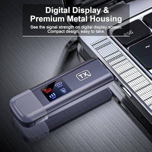 TTQ Wireless HDMI Transmitter and Receiver, Wireless HDMI Extender, 4K Decode 1080P Output, Metal Housing, LED Display, 100FT Range, 2.4G&5G