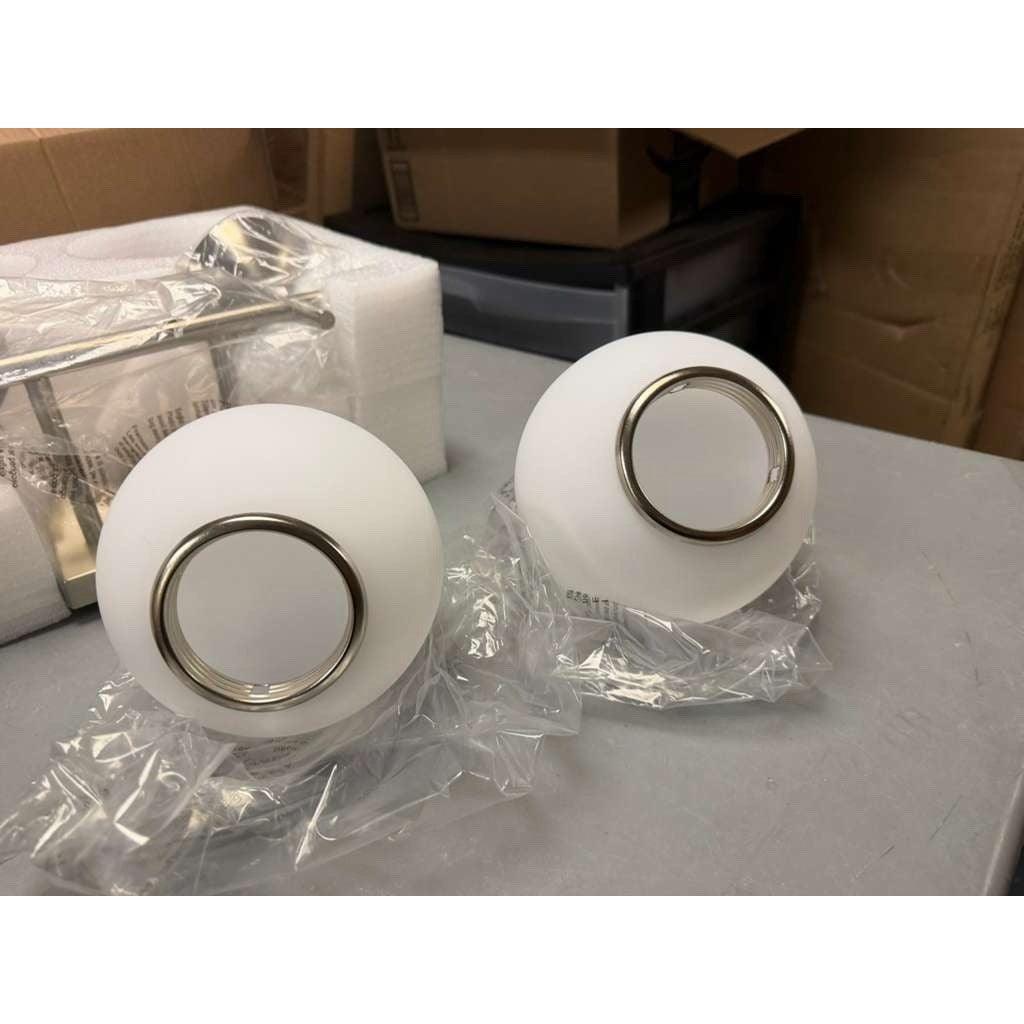 Brushed Nickel Vanity Light for Bathroom, 2-Lights Modern Vanity Lighting wit...