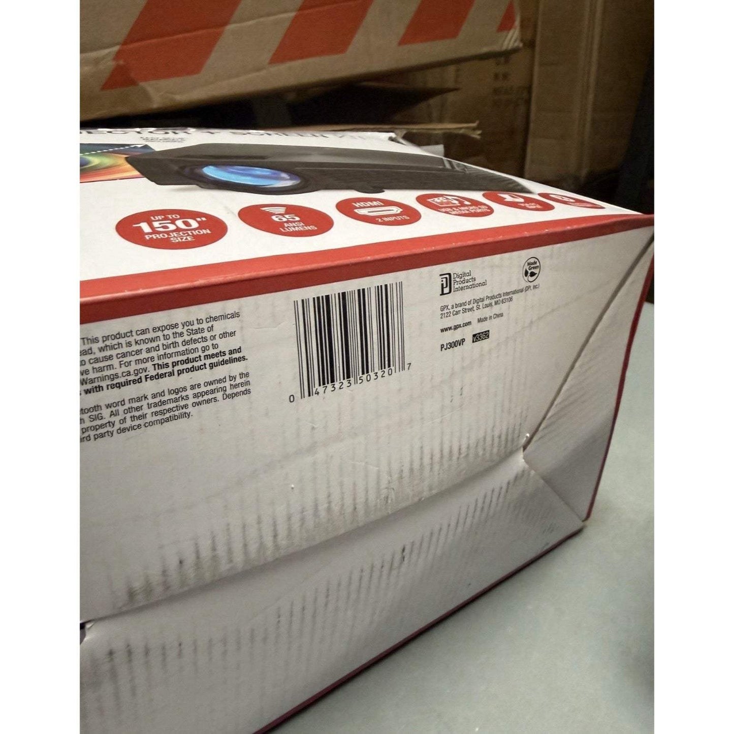 GPX 800 x 480 Mini Projector Bluetooth with 120 in. Projection Screen Included