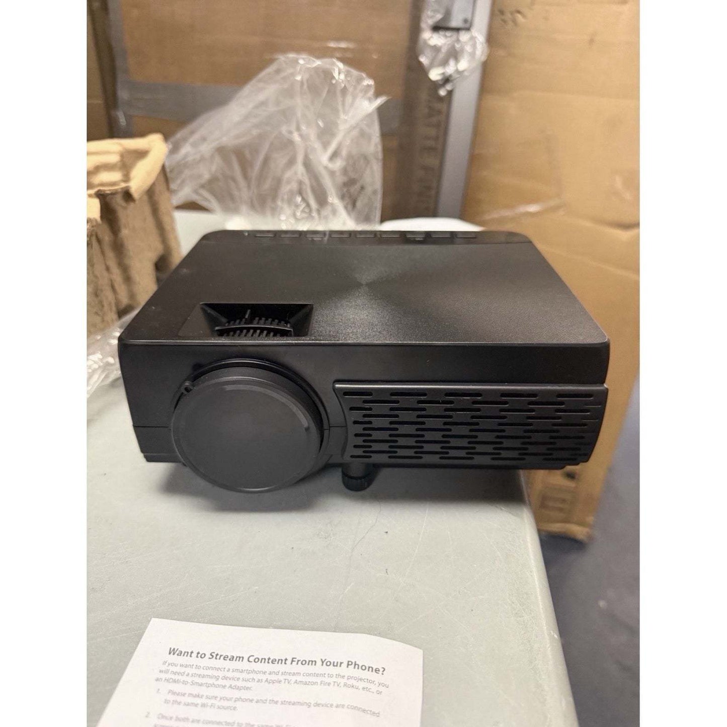 GPX 800 x 480 Mini Projector Bluetooth with 120 in. Projection Screen Included
