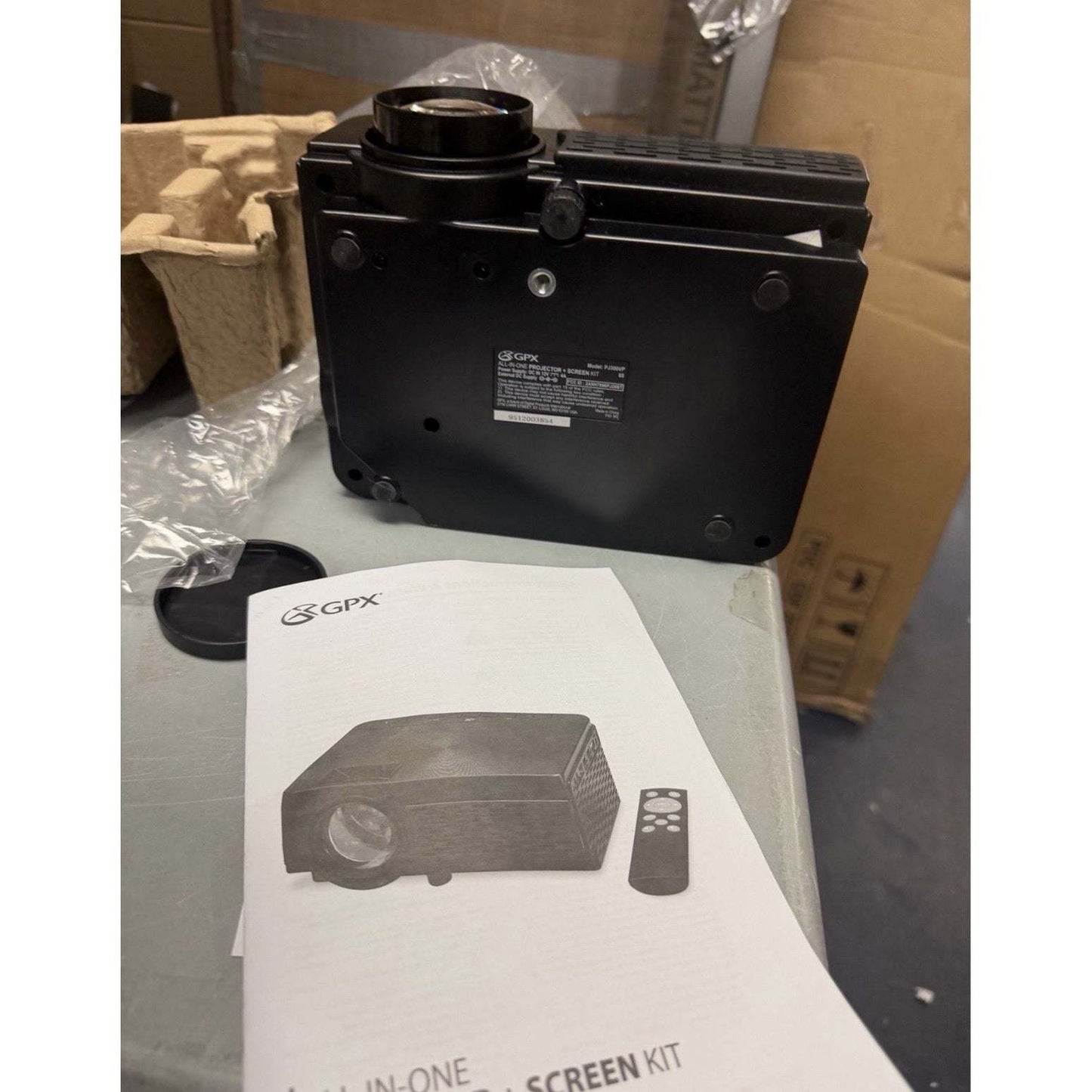 GPX 800 x 480 Mini Projector Bluetooth with 120 in. Projection Screen Included