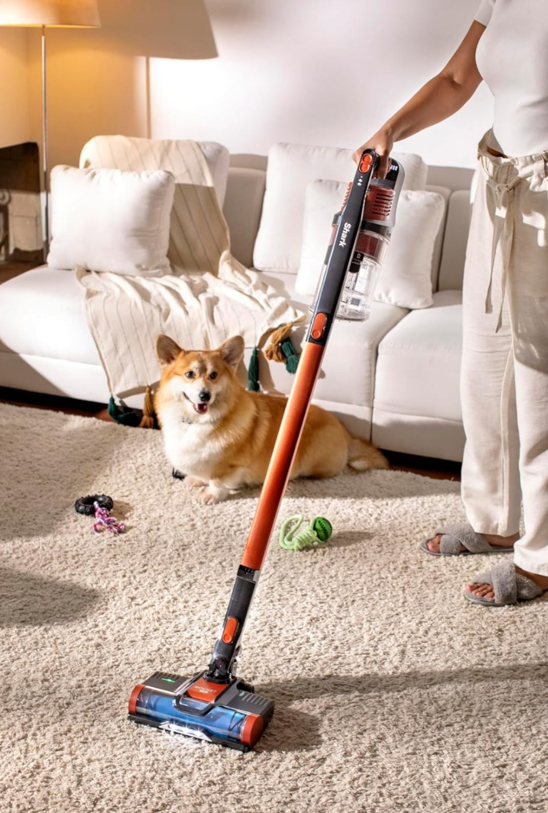 Used Like New  Shark Pet Cordless Stick Vacuum with XL Dust Cup, LED Headlights, Removable Handheld Vac, Crevice Tool, Portable Vacuum for Household P