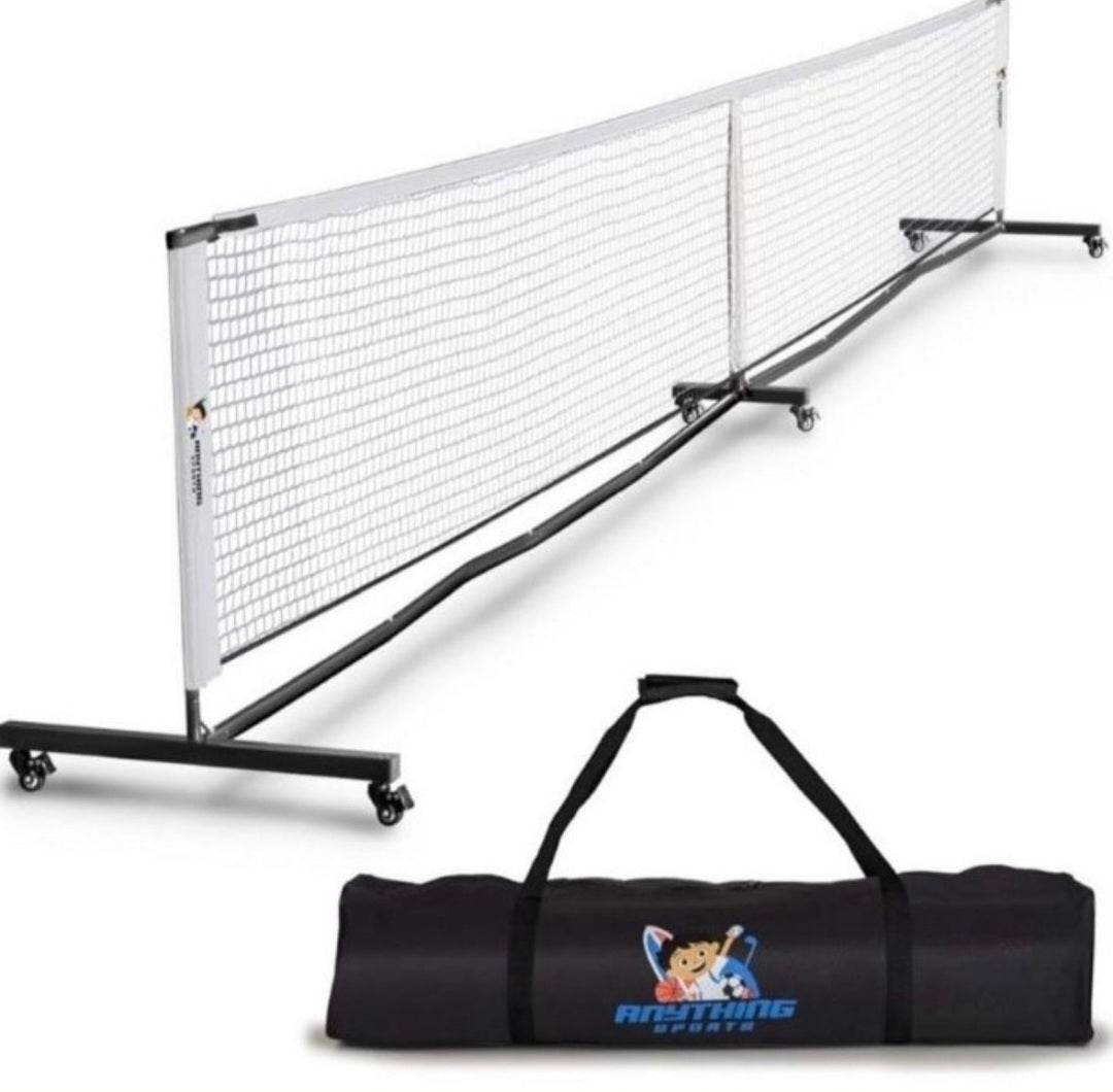 ANYTHING SPORTS Deluxe Heavy Duty Pickleball Net with Wheels 2.0