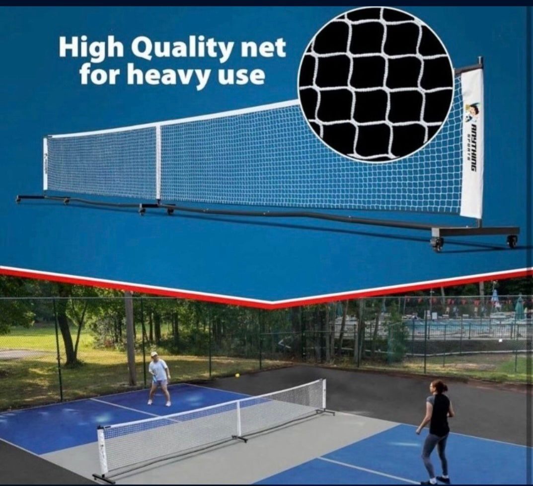 ANYTHING SPORTS Deluxe Heavy Duty Pickleball Net with Wheels 2.0