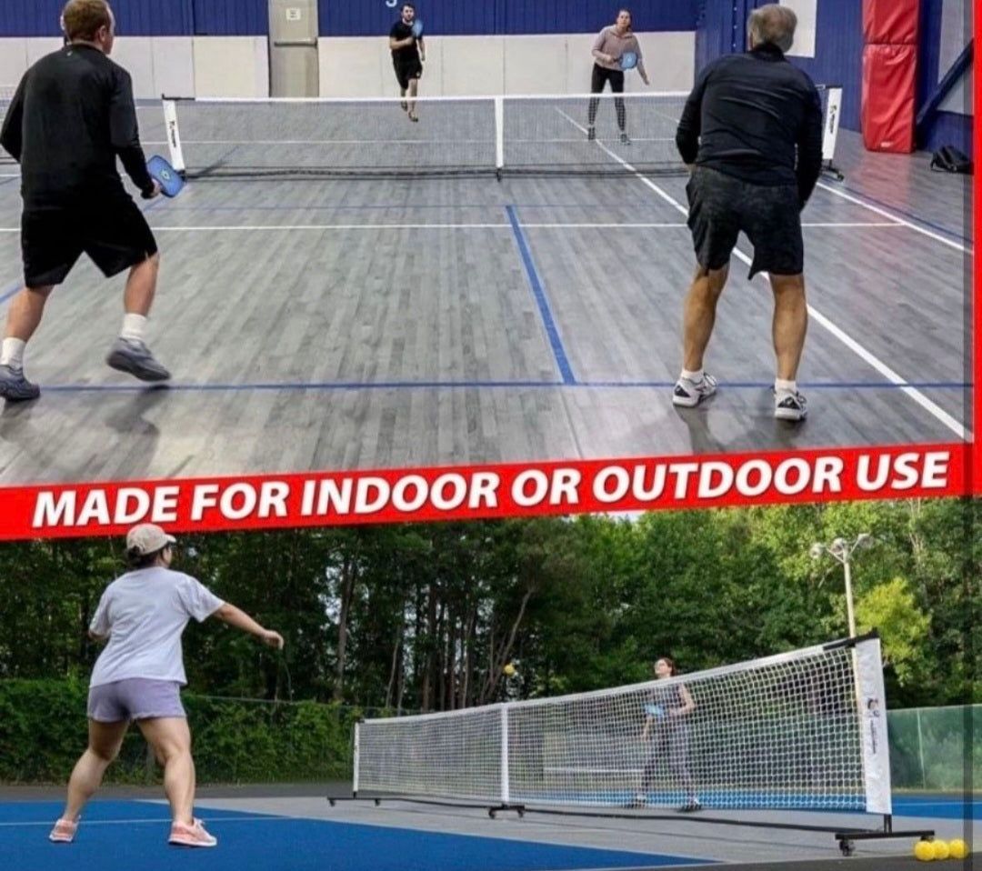 ANYTHING SPORTS Deluxe Heavy Duty Pickleball Net with Wheels 2.0