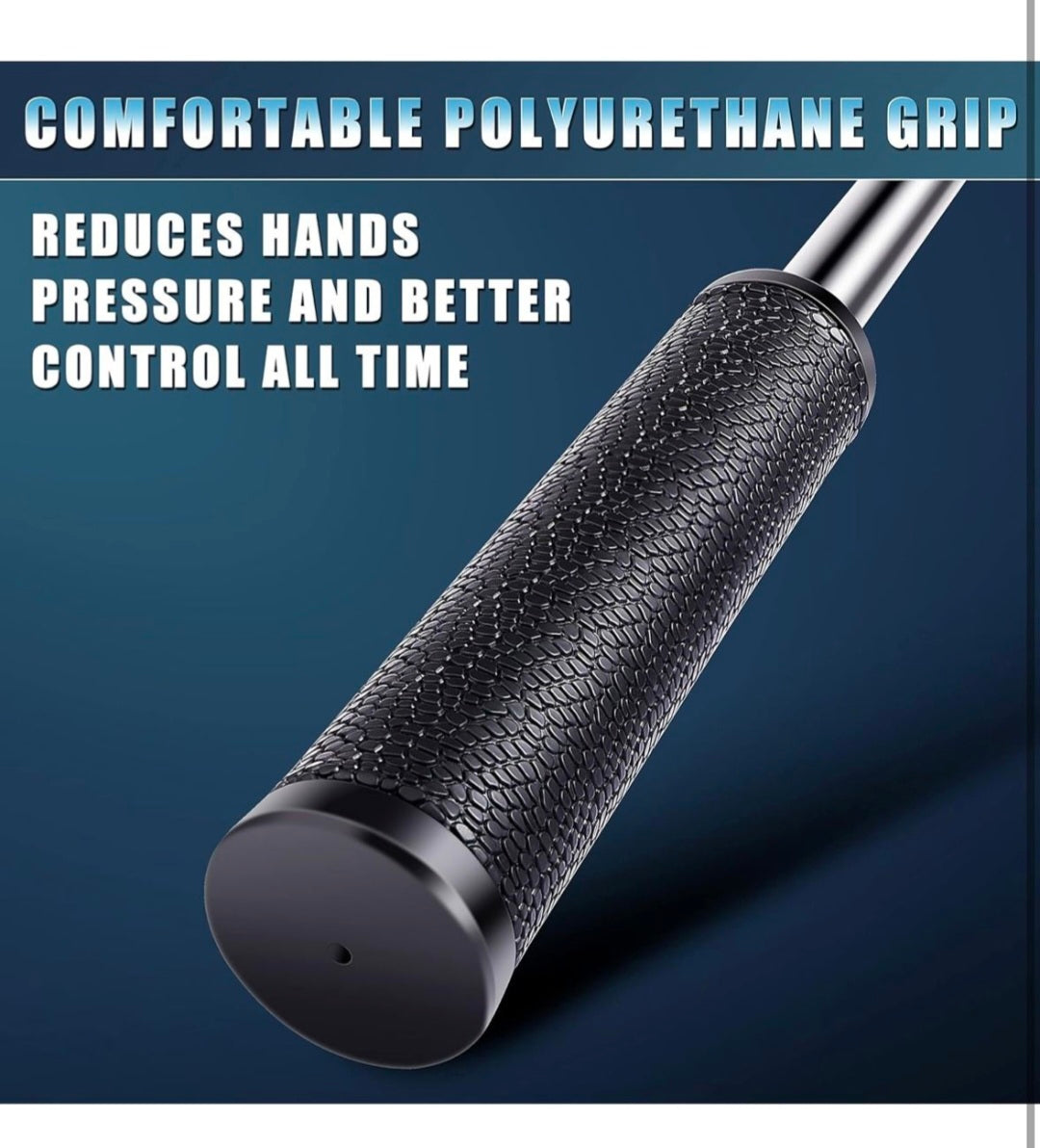 CHAMPKEY Two-Sided 6Ft Golf Ball Retriever black Version - Premium Stainless Steel Telescopic Golf Ball Picker- Come with Premium Head Cover