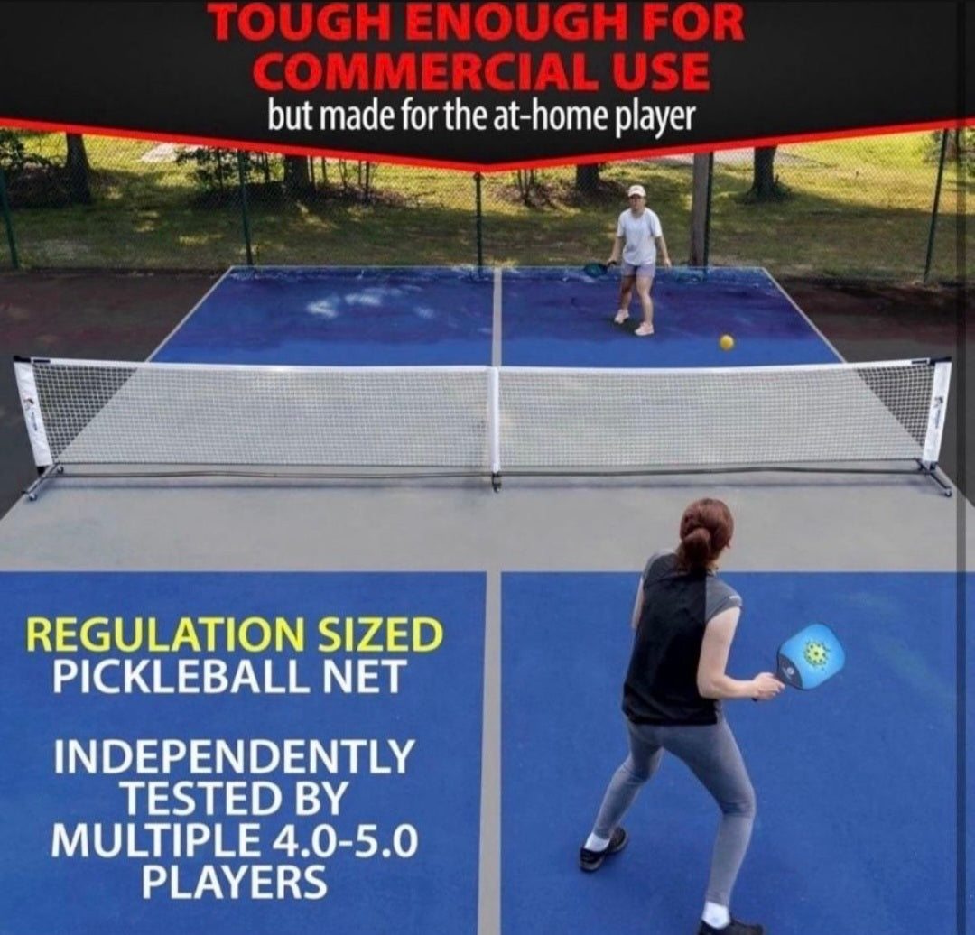 ANYTHING SPORTS Deluxe Heavy Duty Pickleball Net with Wheels 2.0