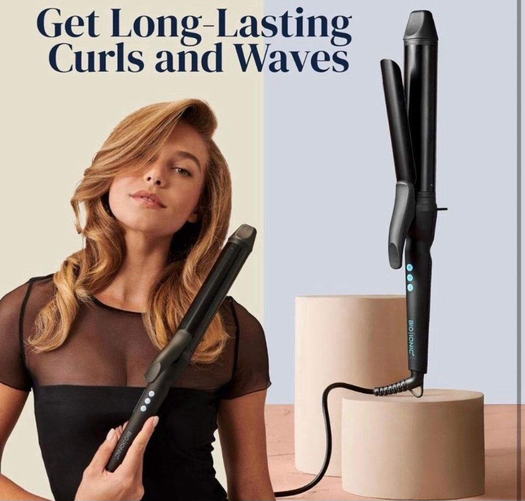 Bio lonic Long Barrel Styler, Curling Iron with Moisture Heat Technology