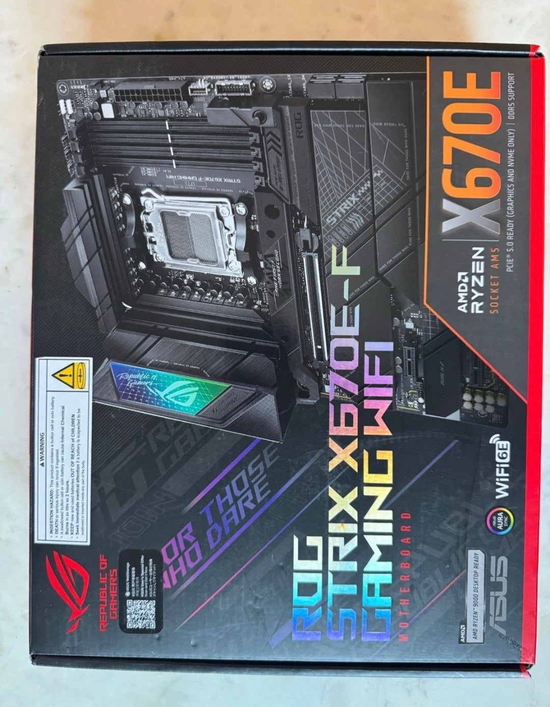 ASUS ROG STRIX X670E-F GAMING WIFI AMD X670 Socket AM5 ATX