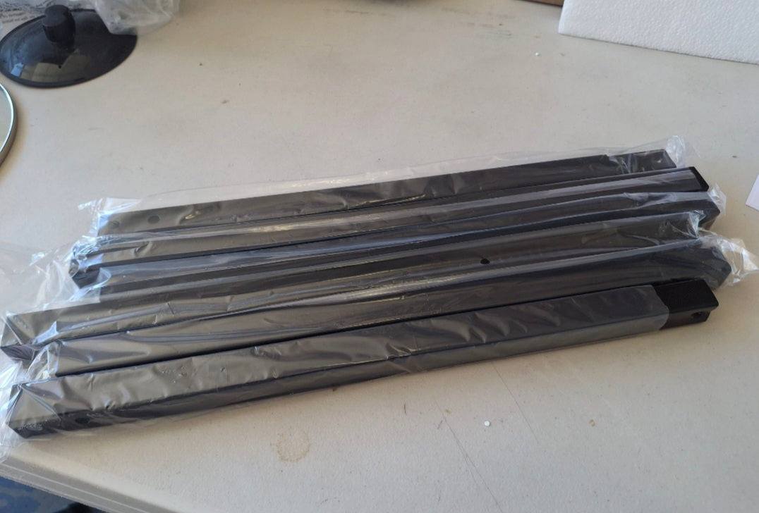 Asxevn Christmas Stocking Holder Stand with 4 Stockings, Metal freestanding Christmas Stocking Hanger with 8 Hooks, Christmas Decorative Gift, Black