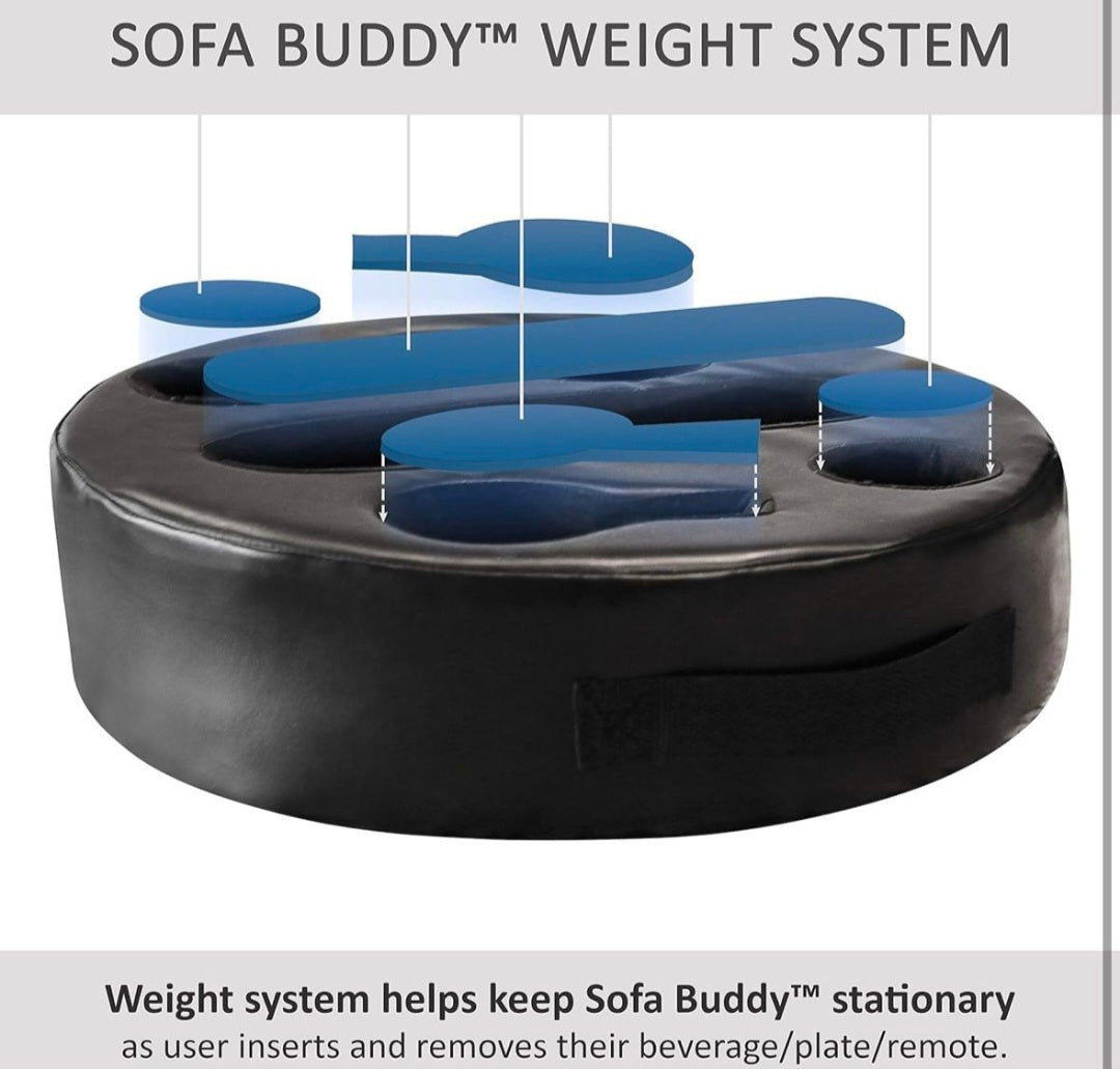 Mookundy Introducing Sofa Buddy - Convenient Couch Cup Holder, Couch Caddy, Sofa Cup Holder. The Perfect Couch Accessory
Big-Leather-Black