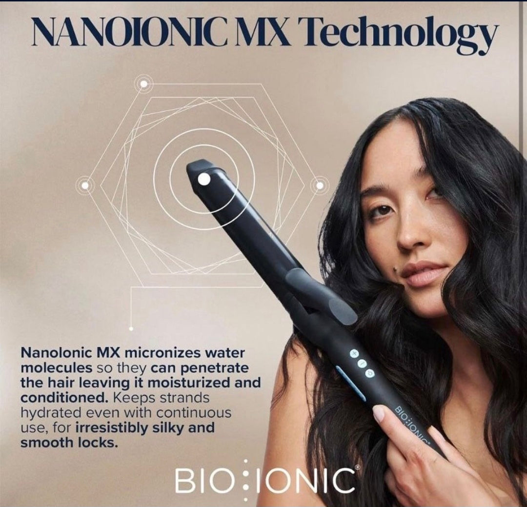 Bio lonic Long Barrel Styler, Curling Iron with Moisture Heat Technology