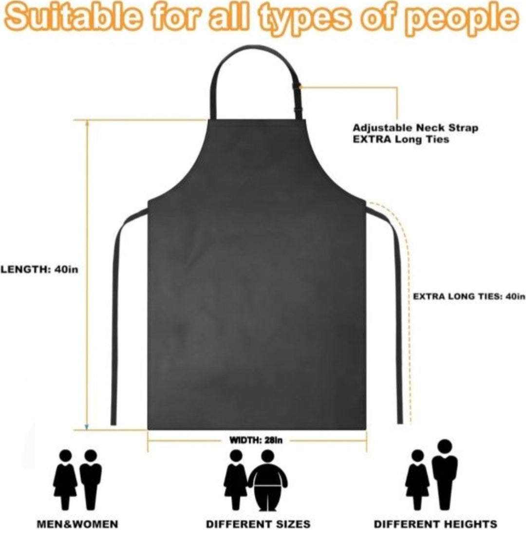 Brand New Gotega 4 Pack Waterproof Rubber Vinyl Apron Adjustable Dishwasher Apron - Apron for Women Men Heavy Duty Work Apron for Dishwashing Chemical
