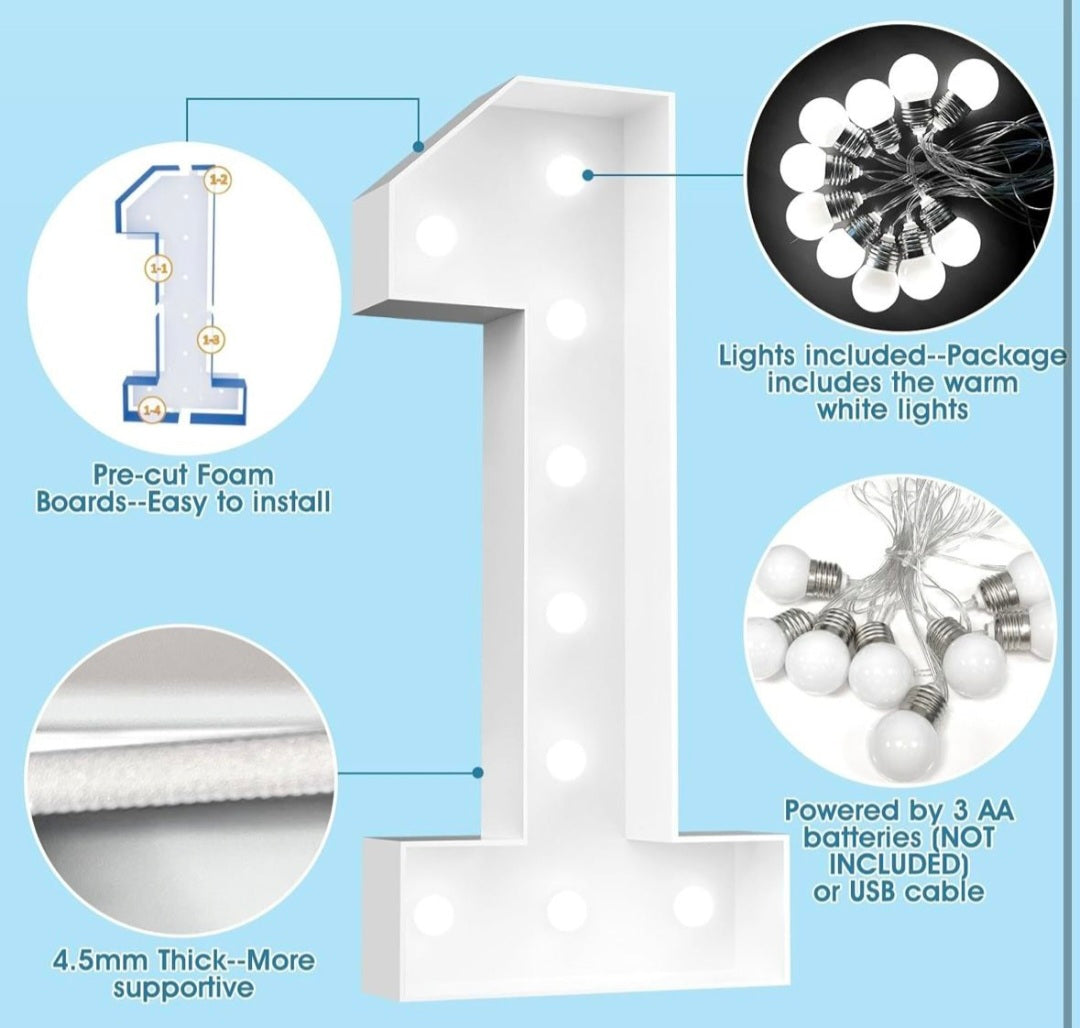 Ledido 4FT Marquee Light Up Letters, Cool White Light Up Letters Large Marquee Letters for Party Decorations, Mosaic Letters for Balloons, Wedding Birthday Graduation Decor Letter A