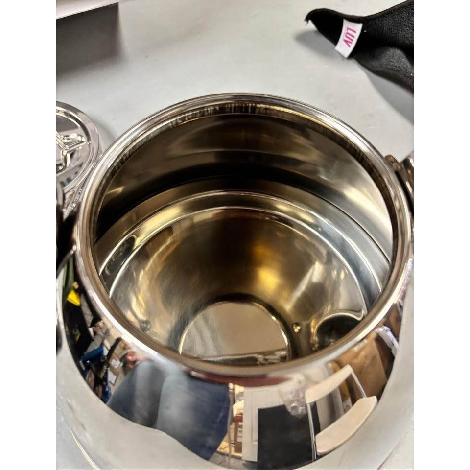 All-Clad Specialty Stainless Steel Tea Kettle 2 Quart Induction Pots and Pans, Cookware Silver