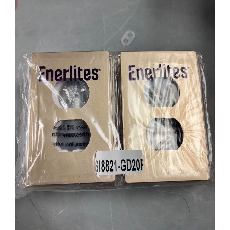 1-Gang Gold Duplex Outlet Plastic Screwless Wall Plate (20-Pack)
