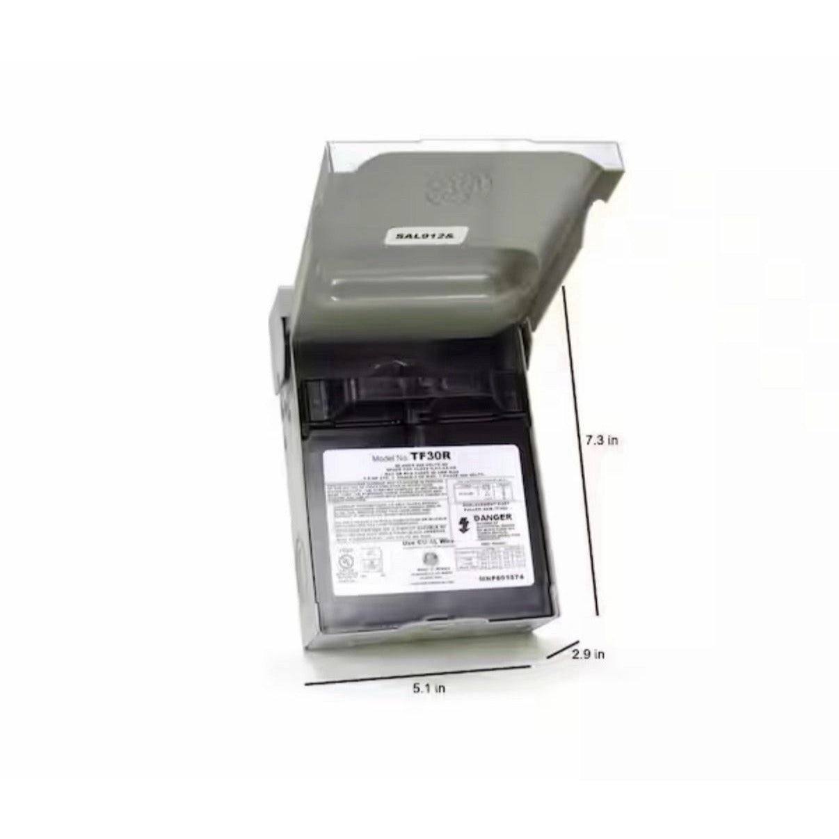 GE 30 Amp 120/240 Volt Fused AC Disconnect In Gray TF30RCP NEMA 3R