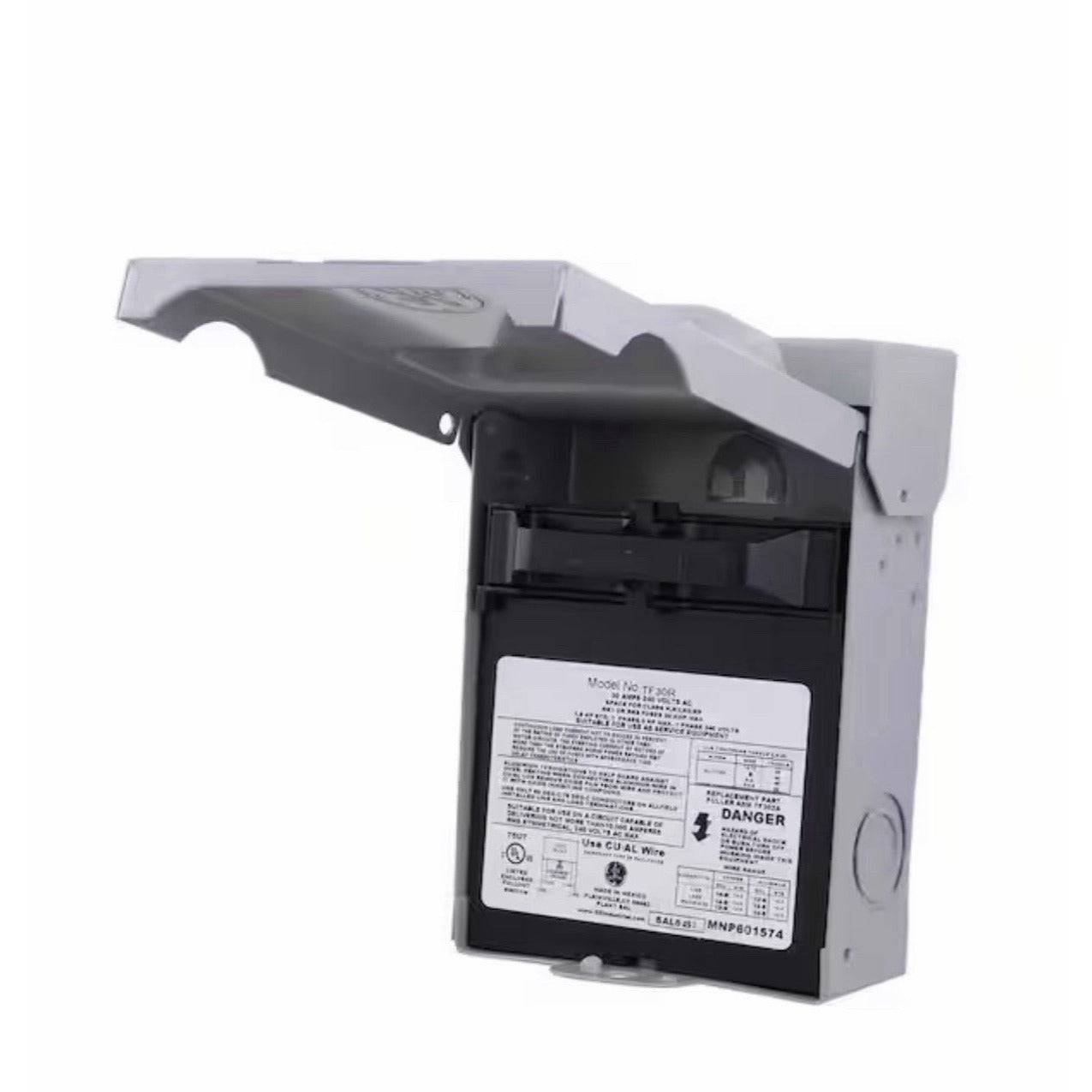 GE 30 Amp 120/240 Volt Fused AC Disconnect In Gray TF30RCP NEMA 3R