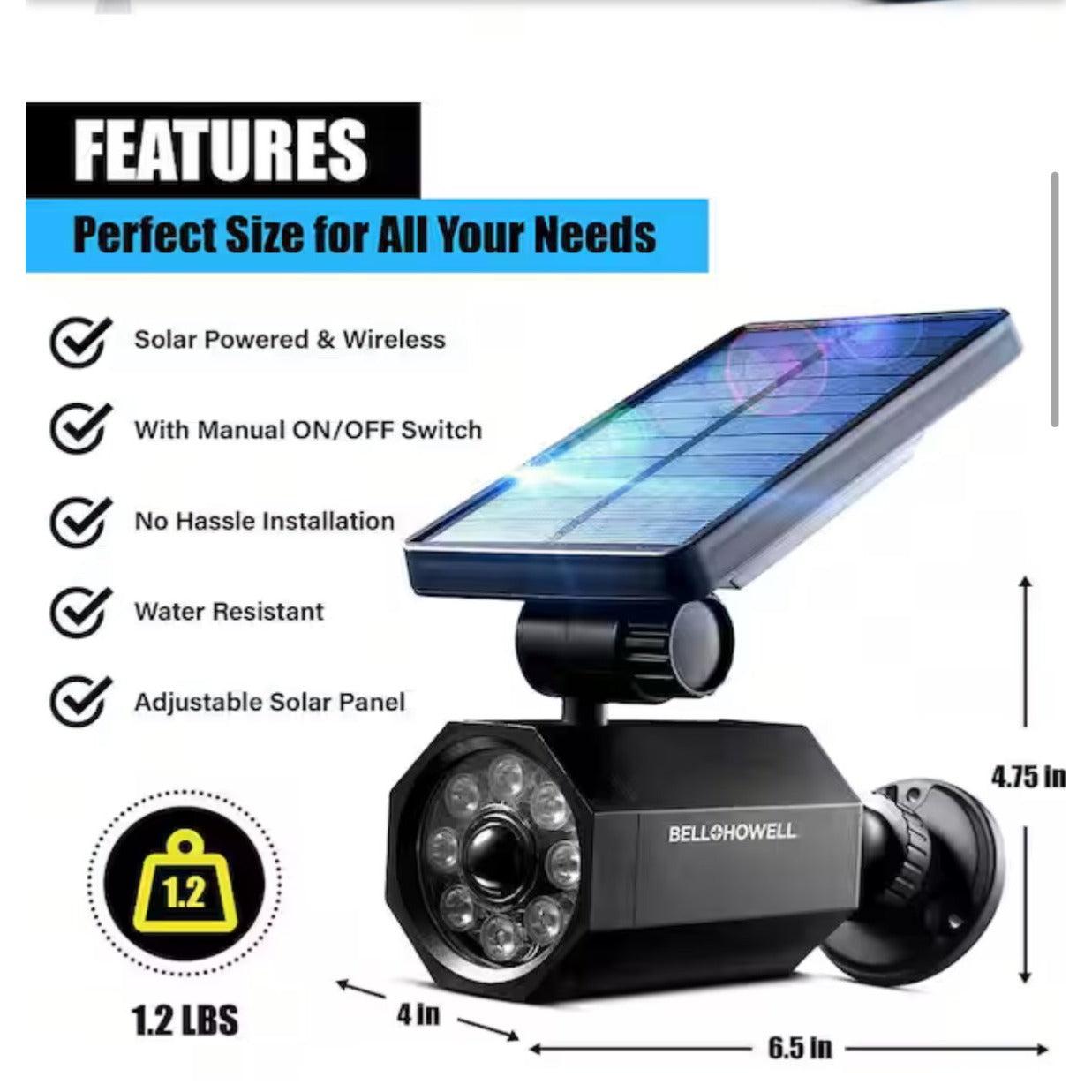 Bell & Howell Bionic Spotlight Solar Powered Security Spotlight