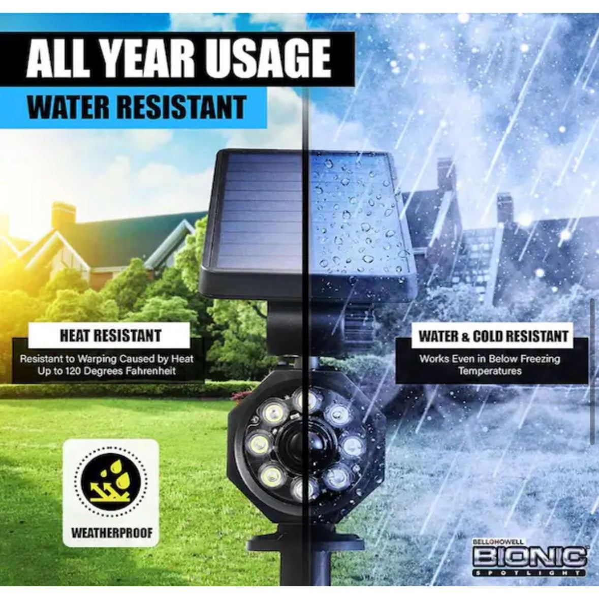 Bell & Howell Bionic Spotlight Solar Powered Security Spotlight