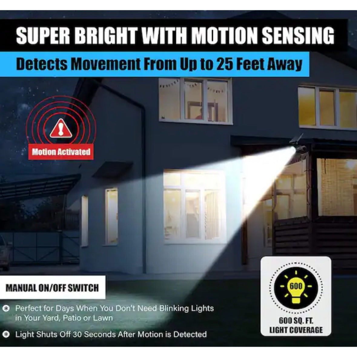 Bell & Howell Bionic Spotlight Solar Powered Security Spotlight