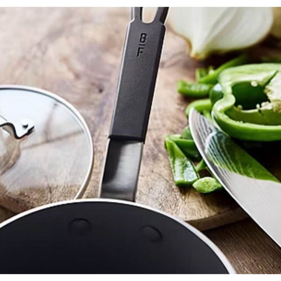 Bobby Flay 2.54qt Ceramic Nonstick Aluminum Sauce Pan with Lid Black: Dishwasher-Safe, PTFE & PFOA F