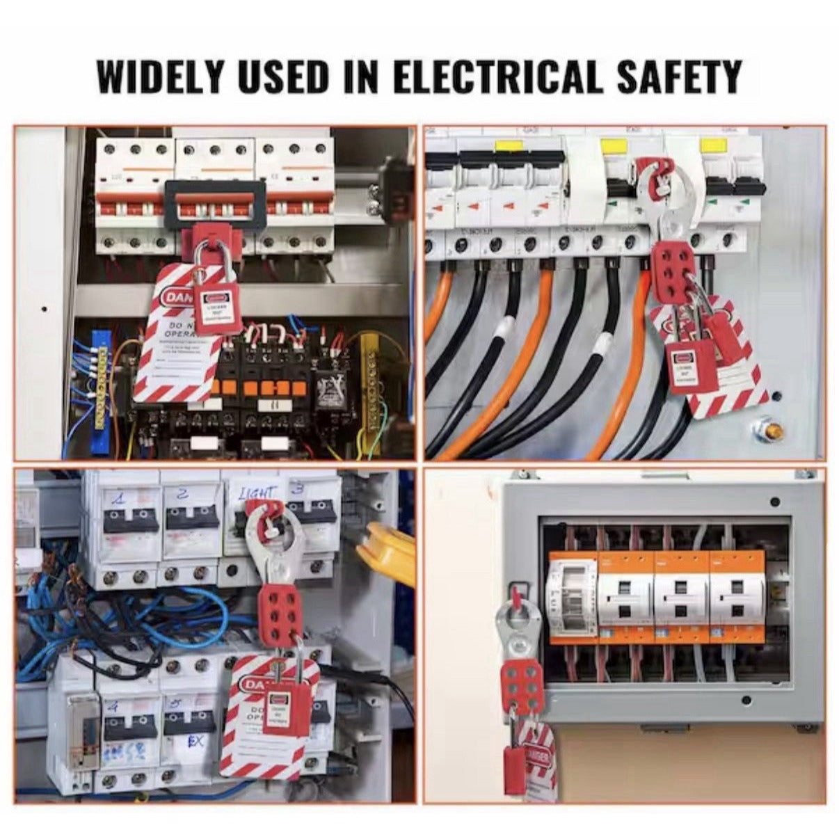 47-Pieces Electrical Lockout Tagout Kit, Safety Loto Kit with Padlocks, Tags, Ha