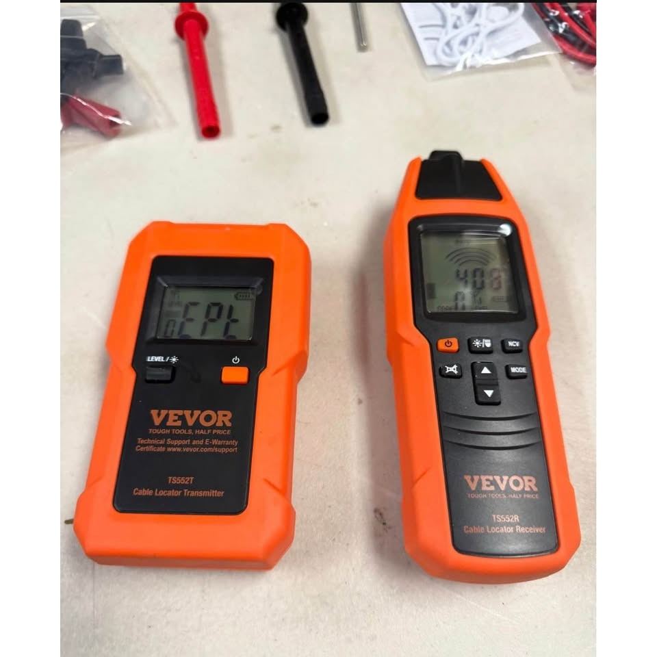 VEVOR Subterranean Wire Tracker, Up to 3 FT Detection Depth, Voltage Range 12-600V, Circuit and Line