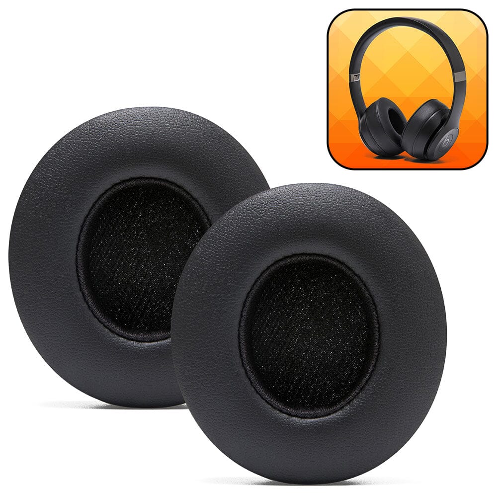 Replacement ear pads for Beats Solo 4 headphones with thick memory foam and PU leather for enhanced comfort and sound quality.
