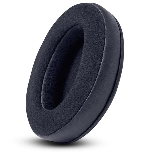 Upgraded gaming earpad with hybrid black velour and thick memory foam for comfortable, durable fit compatible with multiple headset brands