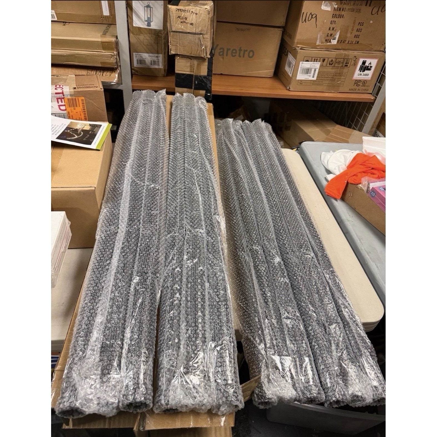 EXCELLO GLOBAL PRODUCTS Premium String Light Poles - 4 Pack - Extends to 10 F...